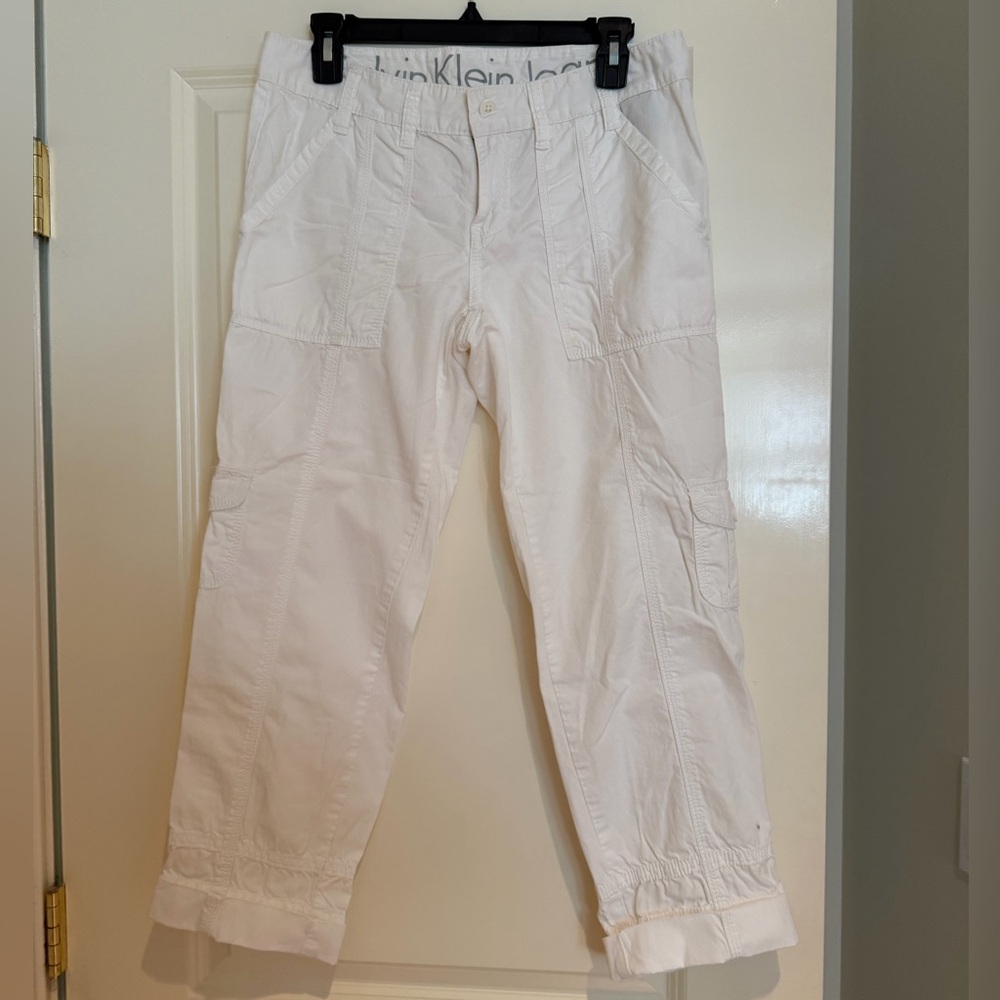 Calvin Klein Jeans White Cargo Pants